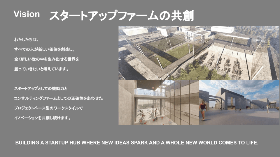 スタートアップファームの共創 - ビジョン